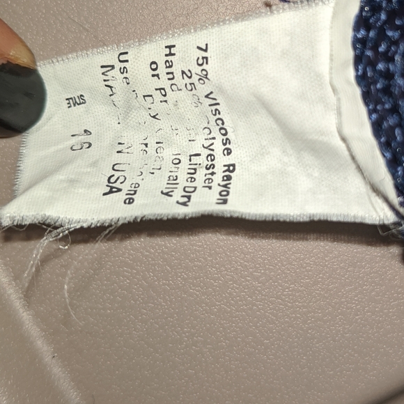 Vintage Size 16 Navy Skirt ILGWU Made In USA - Picture 4 of 15